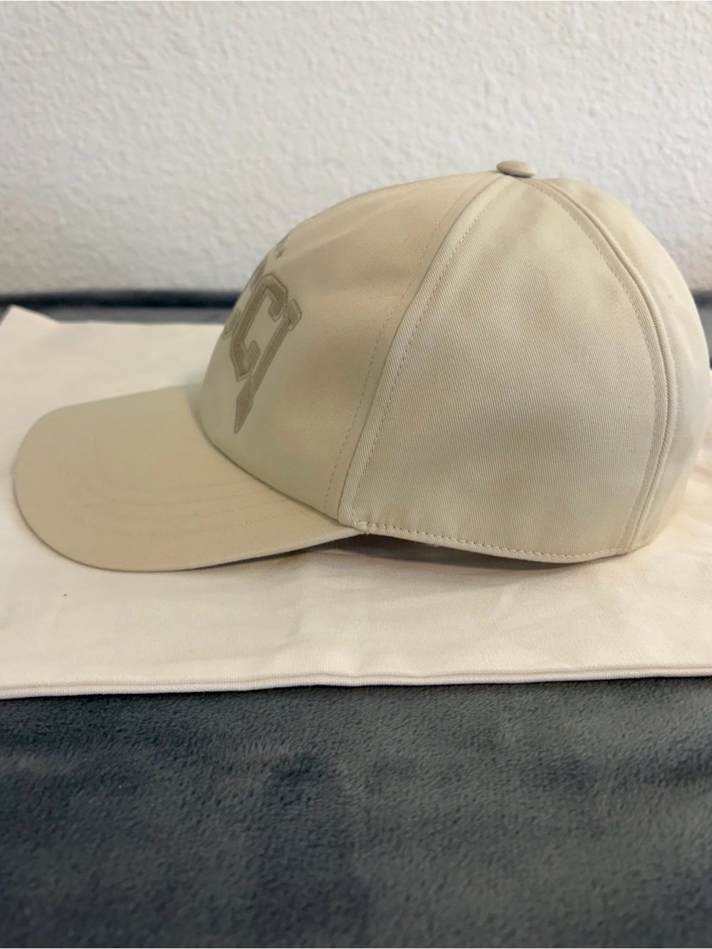 Brand New Men’s Gucci Cotton Embroidered Baseball Hat in Beige Size L (59 cm) - Picture 5 of 9